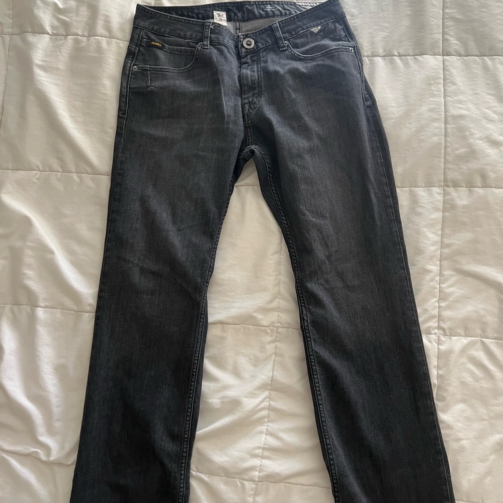 Volcom Men's Straight Jeans - Dark Gray